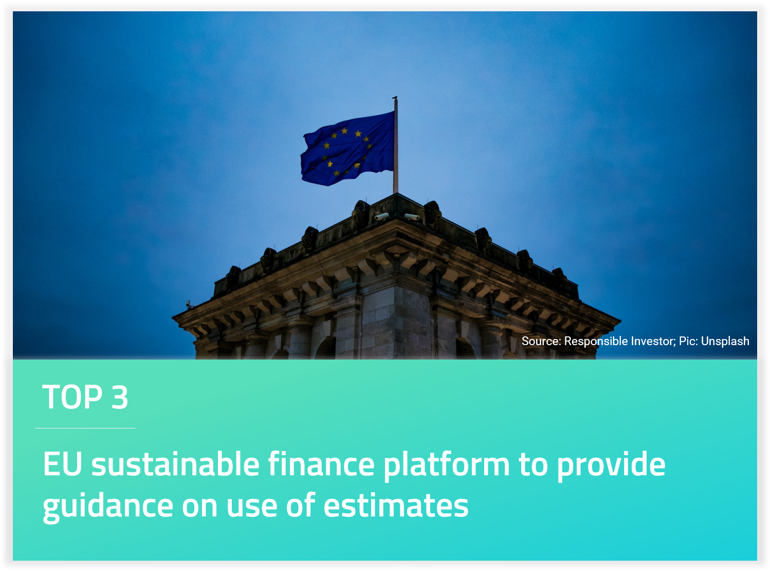 EU sustainable finance platform to provide guidance on use of estimates