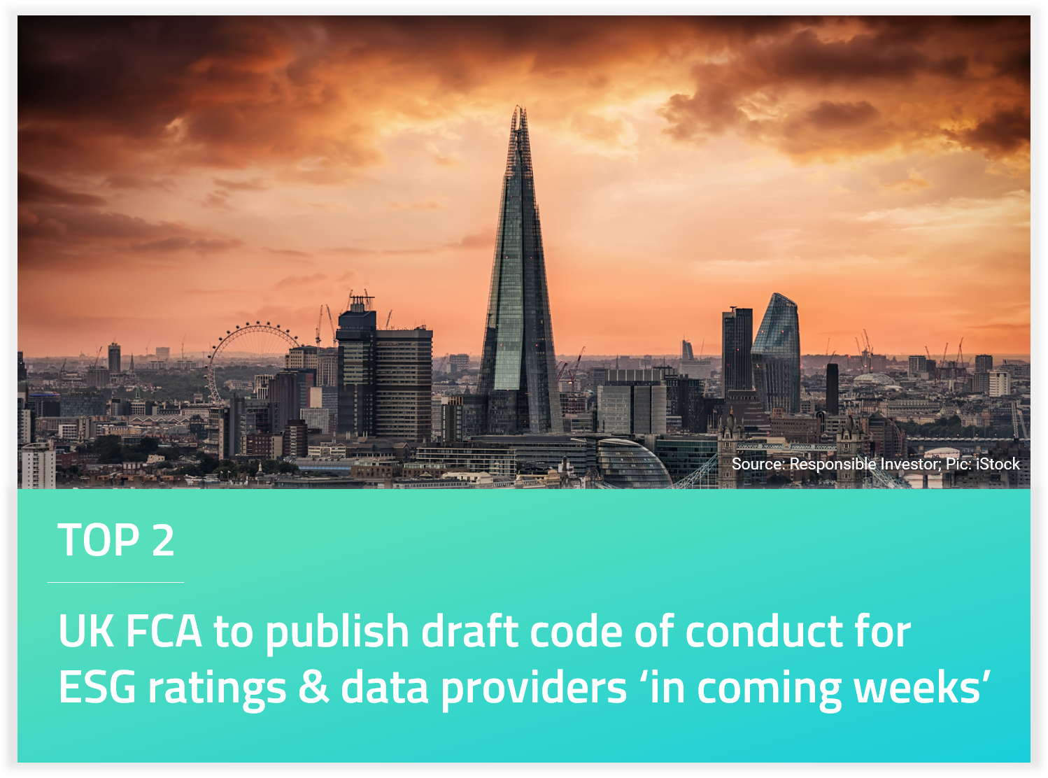 UK FCA to publish draft code of conduct for ESG ratings & data providers ‘in coming weeks’